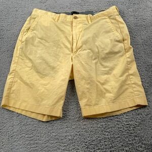 J Crew Shorts Mens 30 Yellow Chino Flat Front Stretch Casual Summer Preppy